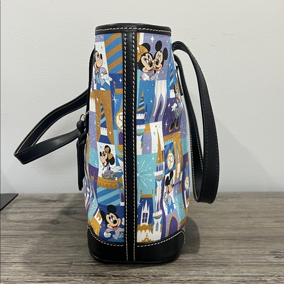 Dooney & Bourke Blue and Gold Mickey Mouse Tote - Picture 6 of 8